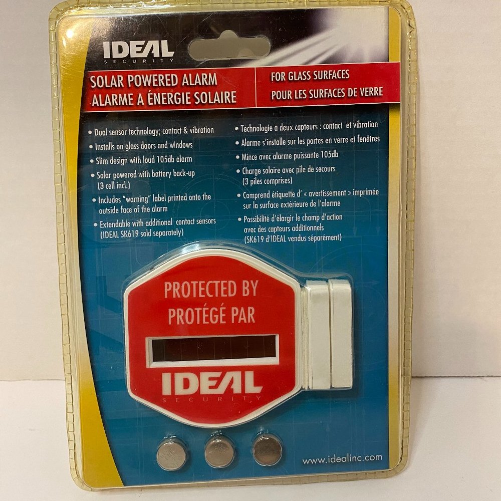 IDEAL Solar Powered  Alarm For Glass Surfaces SK620